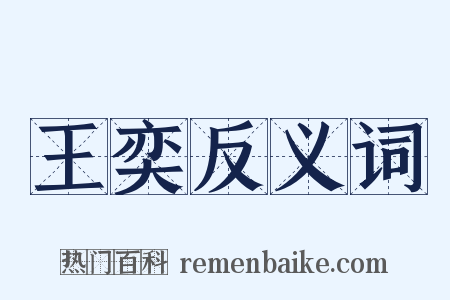 王奕反义词是什么意思的图片